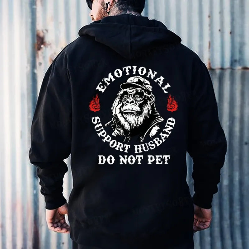 Emotional Support Husband Do Not Pet Hoodies
