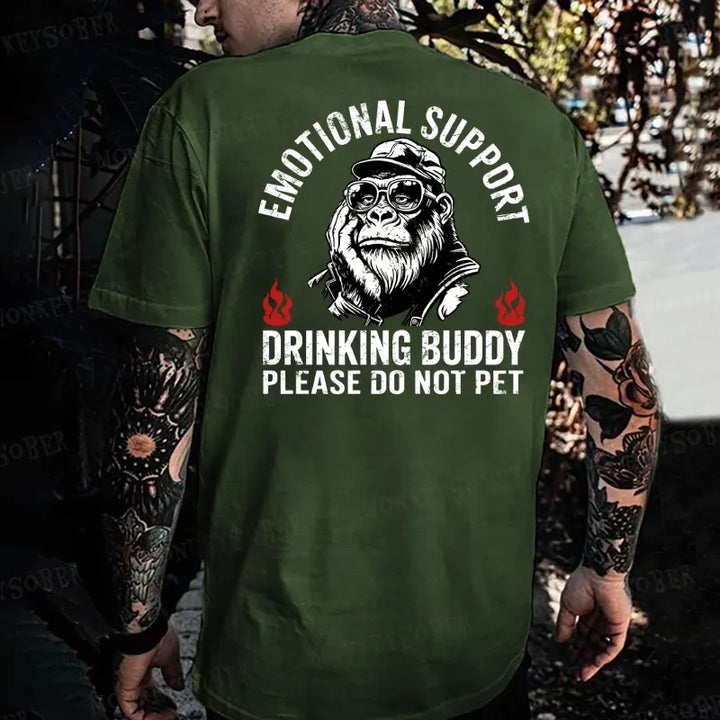 Emotional Support Husband Do Not Pet Monkey T-shirt
