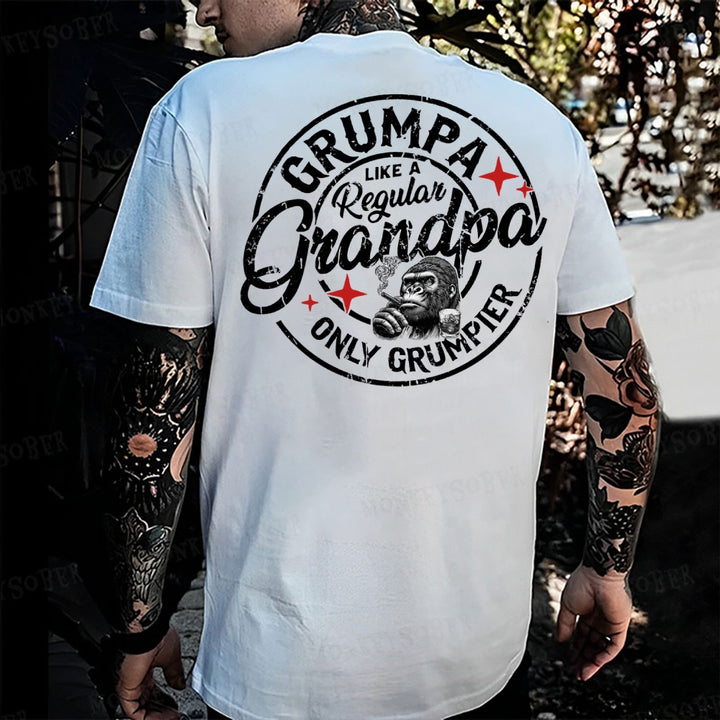 Grumpa Like A Regular Grandpa Only Grumpier Monkey T-shirt