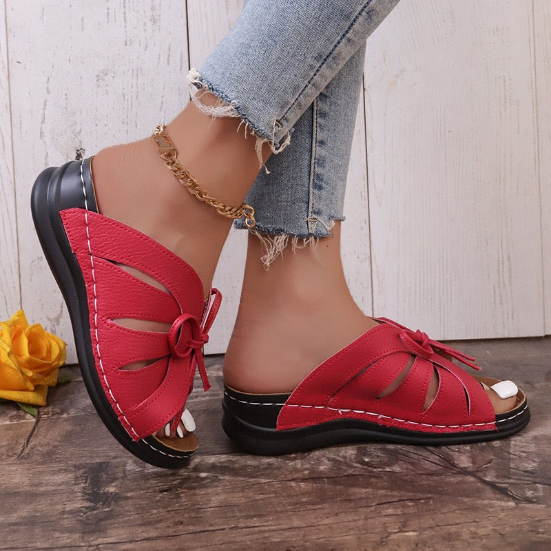 Women's Comfort Bowtie Slide Sandals