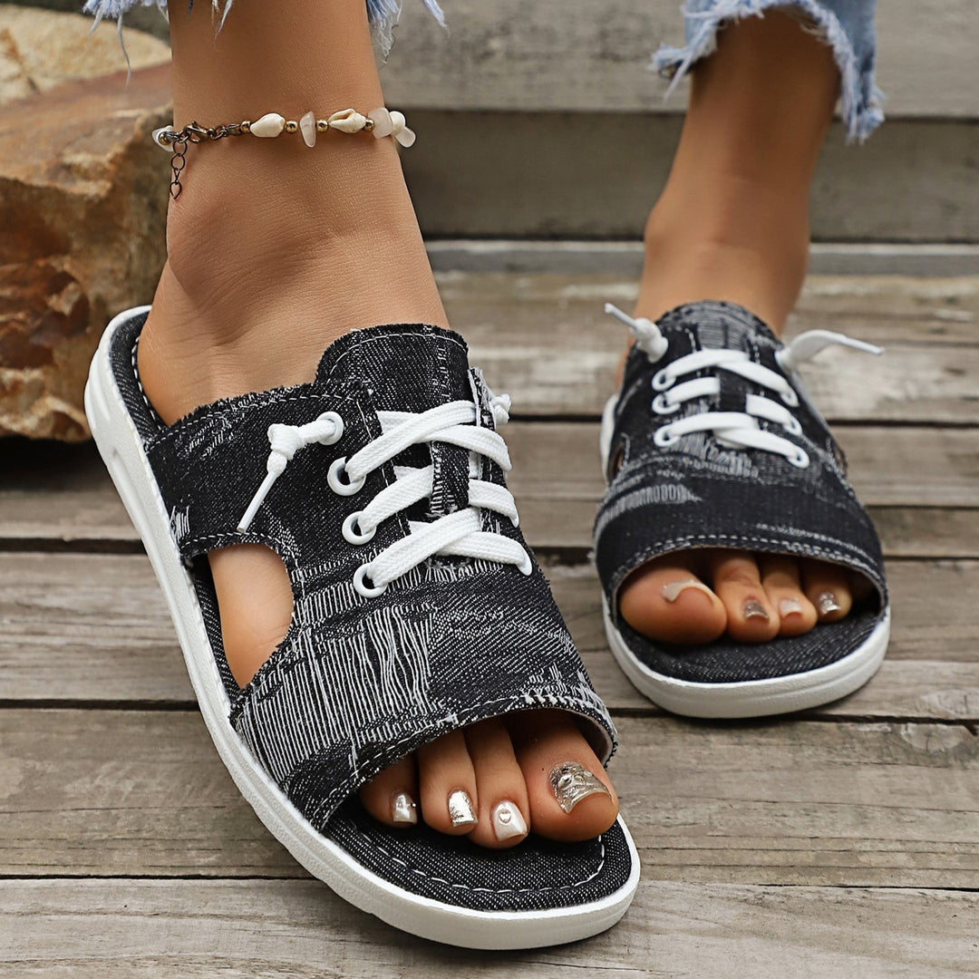 Comfort Denim Slip-On Sandals – Easy On, Easy Off, Comfortable All Day