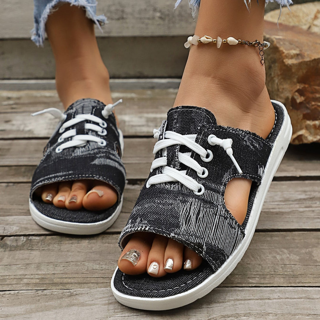 Comfort Denim Slip-On Sandals – Easy On, Easy Off, Comfortable All Day