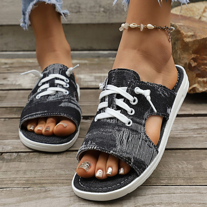 Comfort Denim Slip-On Sandals – Easy On, Easy Off, Comfortable All Day