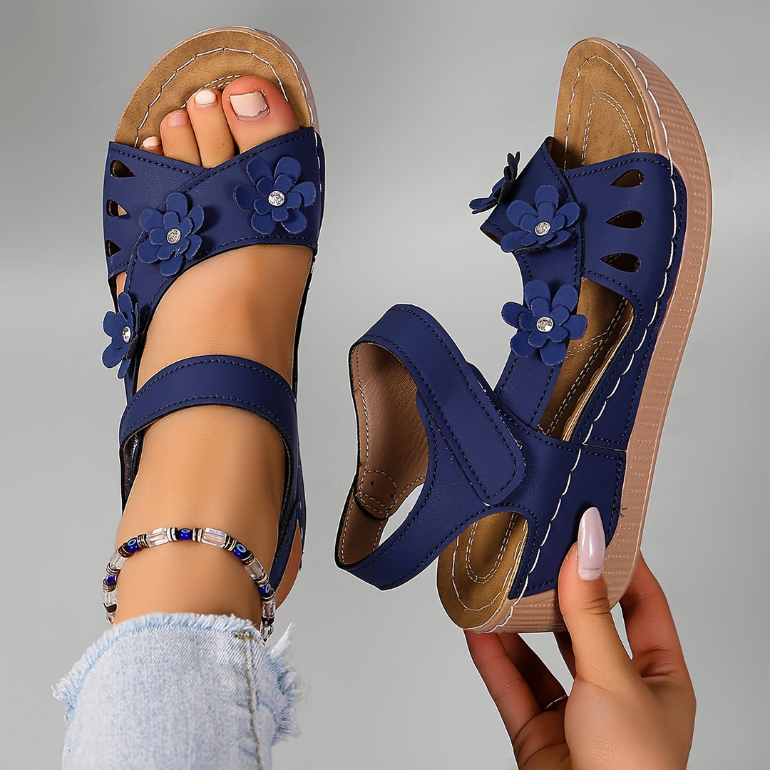 Women's Summer Floral Sandals–Comfortable Wedge Summer Shoes