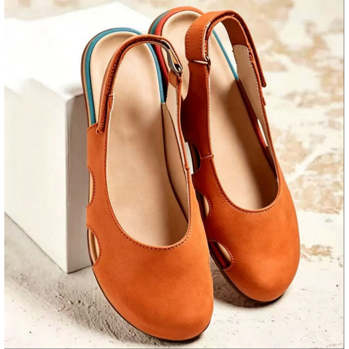 Women's Vintage Slingback Comfort Flats – Lightweight Breathable Everyday Shoes
