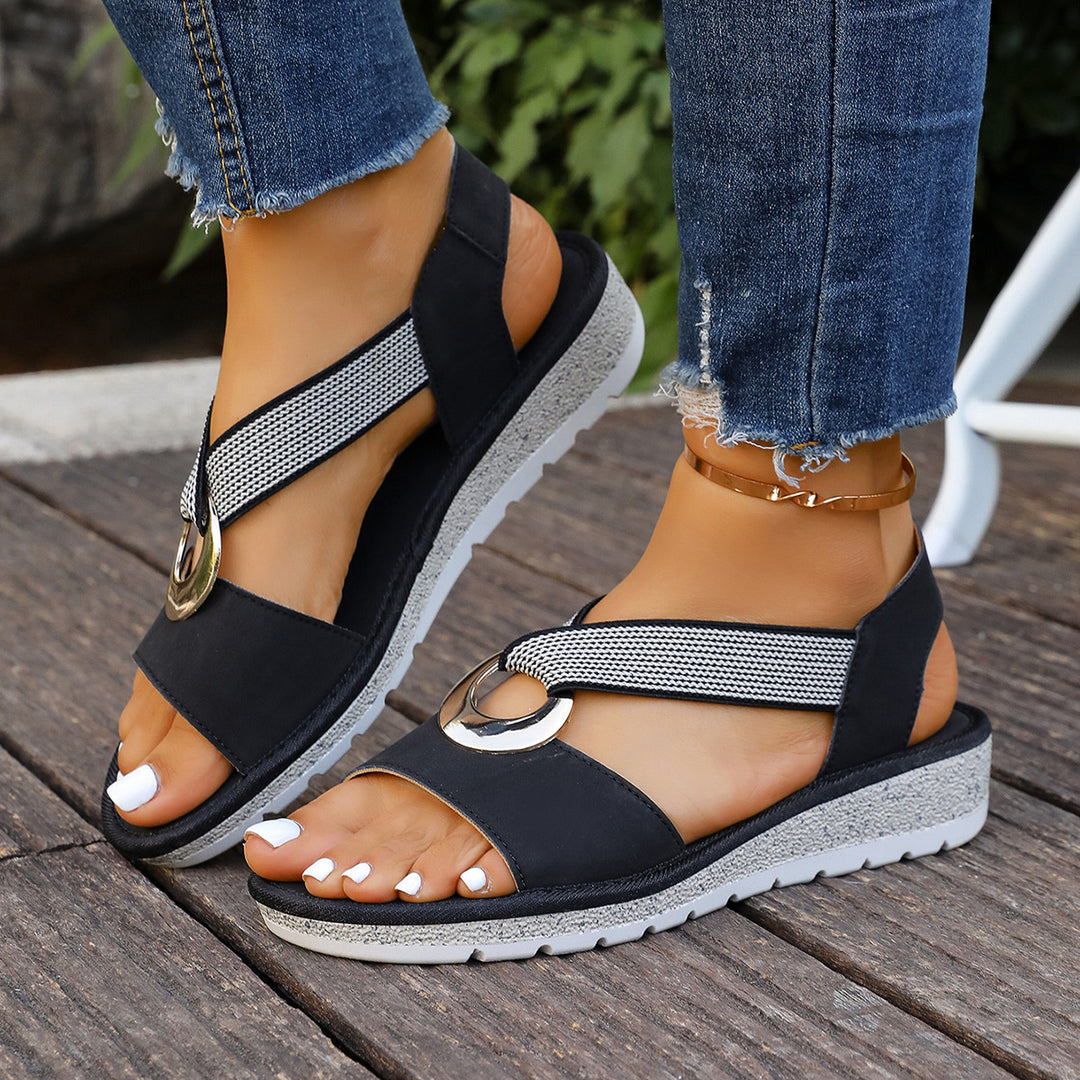 Women's Summer Comfort Sandals– Lightweight Cross Strap Walking Shoes