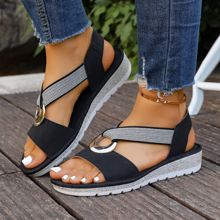Women's Summer Comfort Sandals– Lightweight Cross Strap Walking Shoes