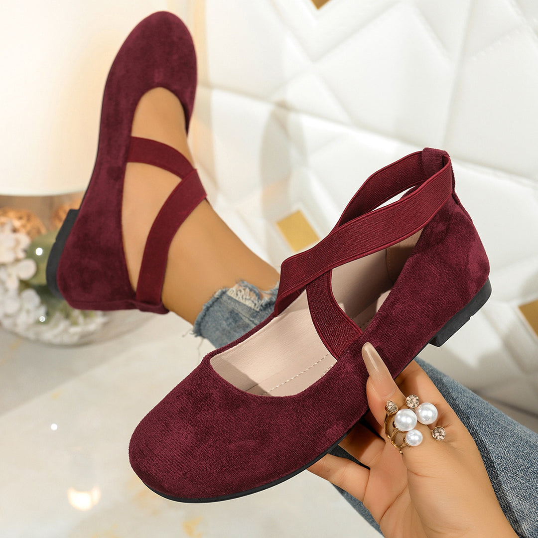 Women's Fall Retro Mary Jane Shoes – Classic Cross Strap Slip-On Shoes for Everyday Wear