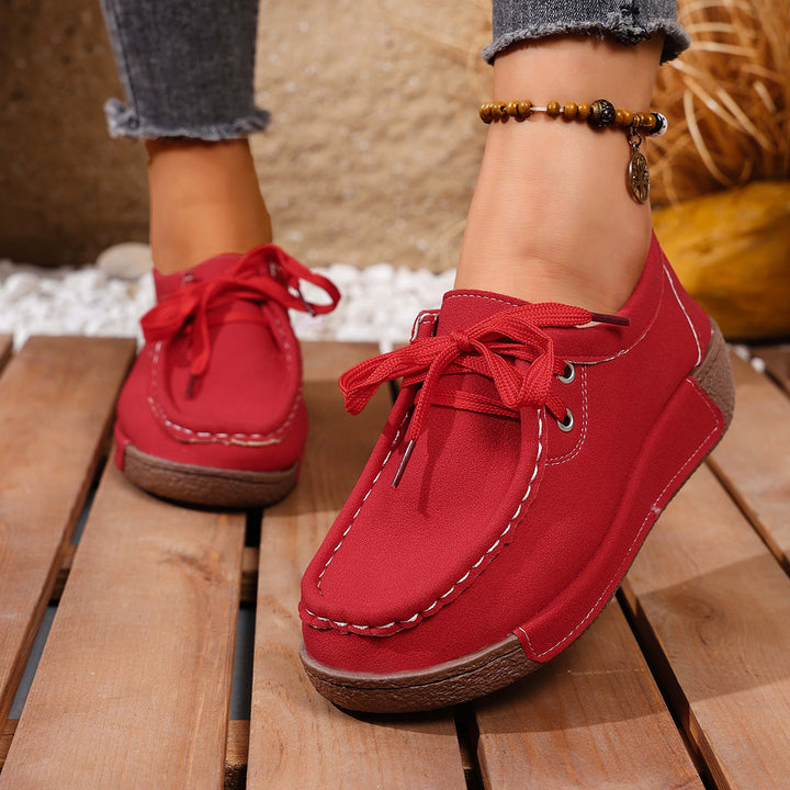 Women's Vintage Casual Shoes – Lace-Up Design with Durable Non-Slip Sole