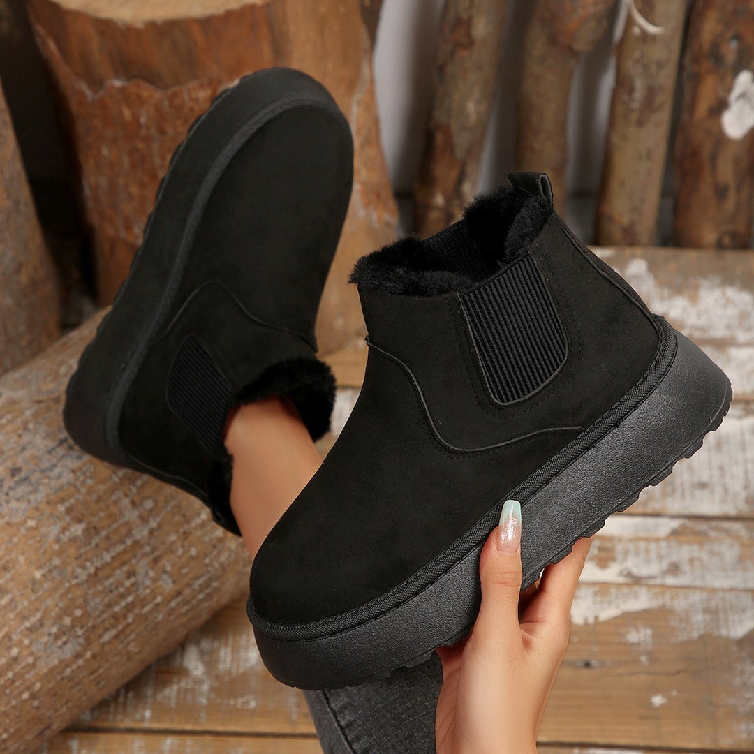 Women's Warm Thick-Sole Boots – Comfortable Non-Slip Winter Footwear