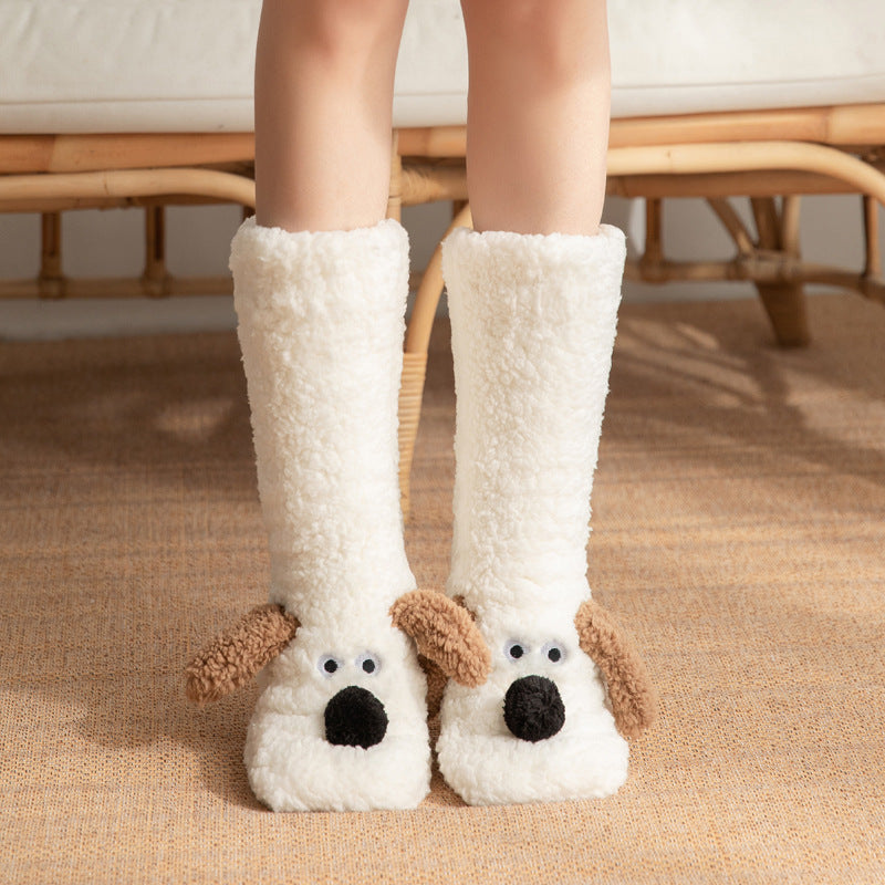 Women's Warm Winter Slipper Socks – Soft Fuzzy Lining & Non-Slip Sole