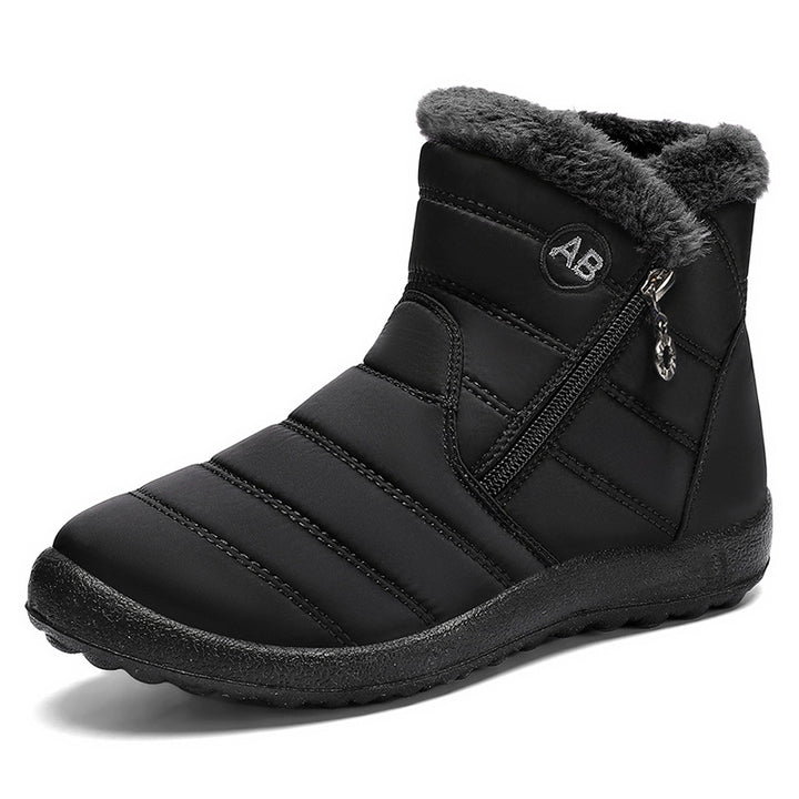 Women's Warm Winter Ankle Boots – Waterproof, Non-Slip Boots with Soft Fuzzy Collar