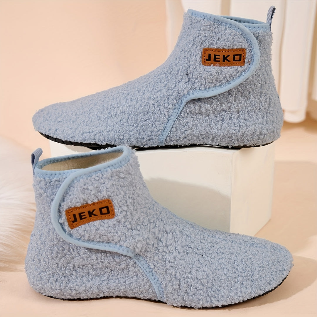 Women's Cozy Fleece Slippers – Warm, Lightweight High-Top Slip-On House Shoes with Non-Slip Sole