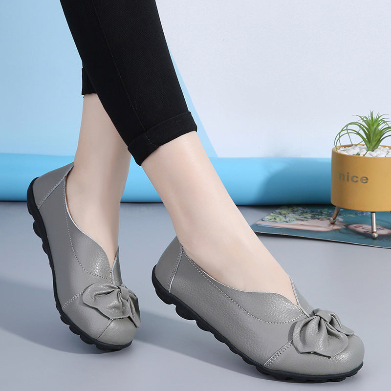Women's Comfortable Bow Loafers – Lightweight Slip-On Casual Flats for Everyday Wear