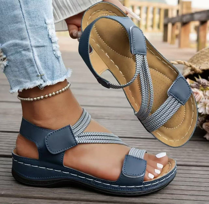 Women's Lightweight Walking Sandals – Breathable Hook-and-Loop Comfort Shoes