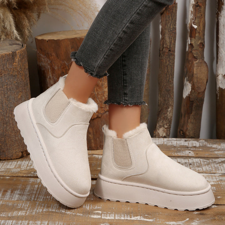 Women's Warm Thick-Sole Boots – Comfortable Non-Slip Winter Footwear