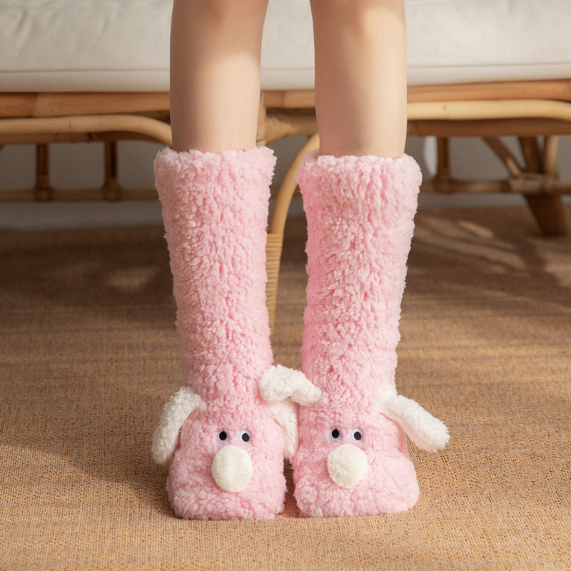 Women's Warm Winter Slipper Socks – Soft Fuzzy Lining & Non-Slip Sole