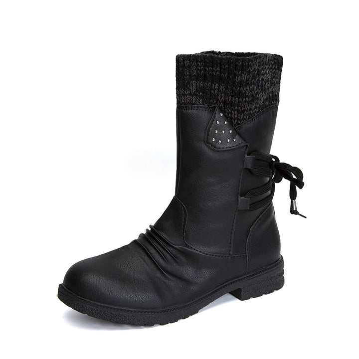 Women's Vintage Mid-Calf Boots – Comfortable Outdoor Boots with Non-Slip Sole