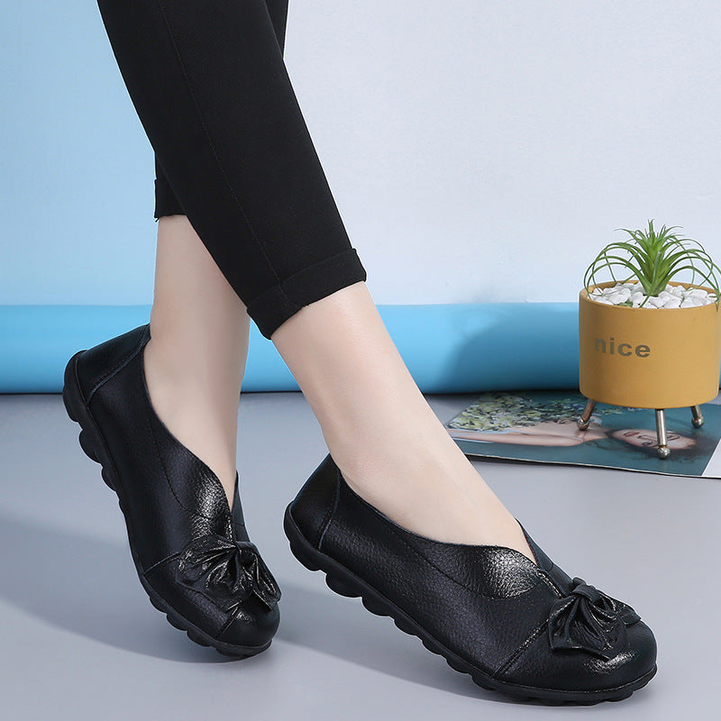 Women's Comfortable Bow Loafers – Lightweight Slip-On Casual Flats for Everyday Wear
