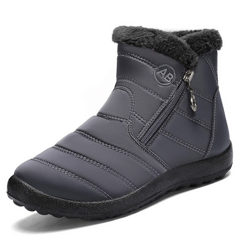 Women's Warm Winter Ankle Boots – Waterproof, Non-Slip Boots with Soft Fuzzy Collar