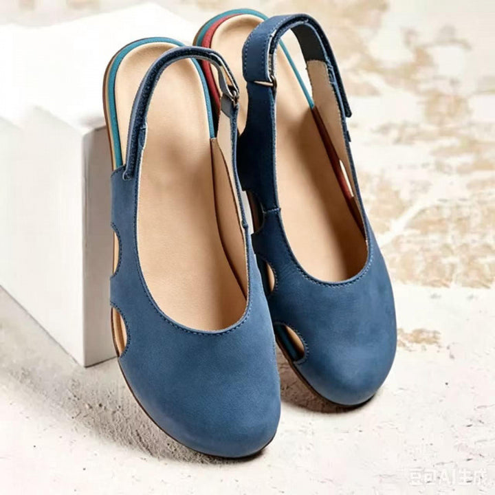 Women's Vintage Slingback Comfort Flats – Lightweight Breathable Everyday Shoes