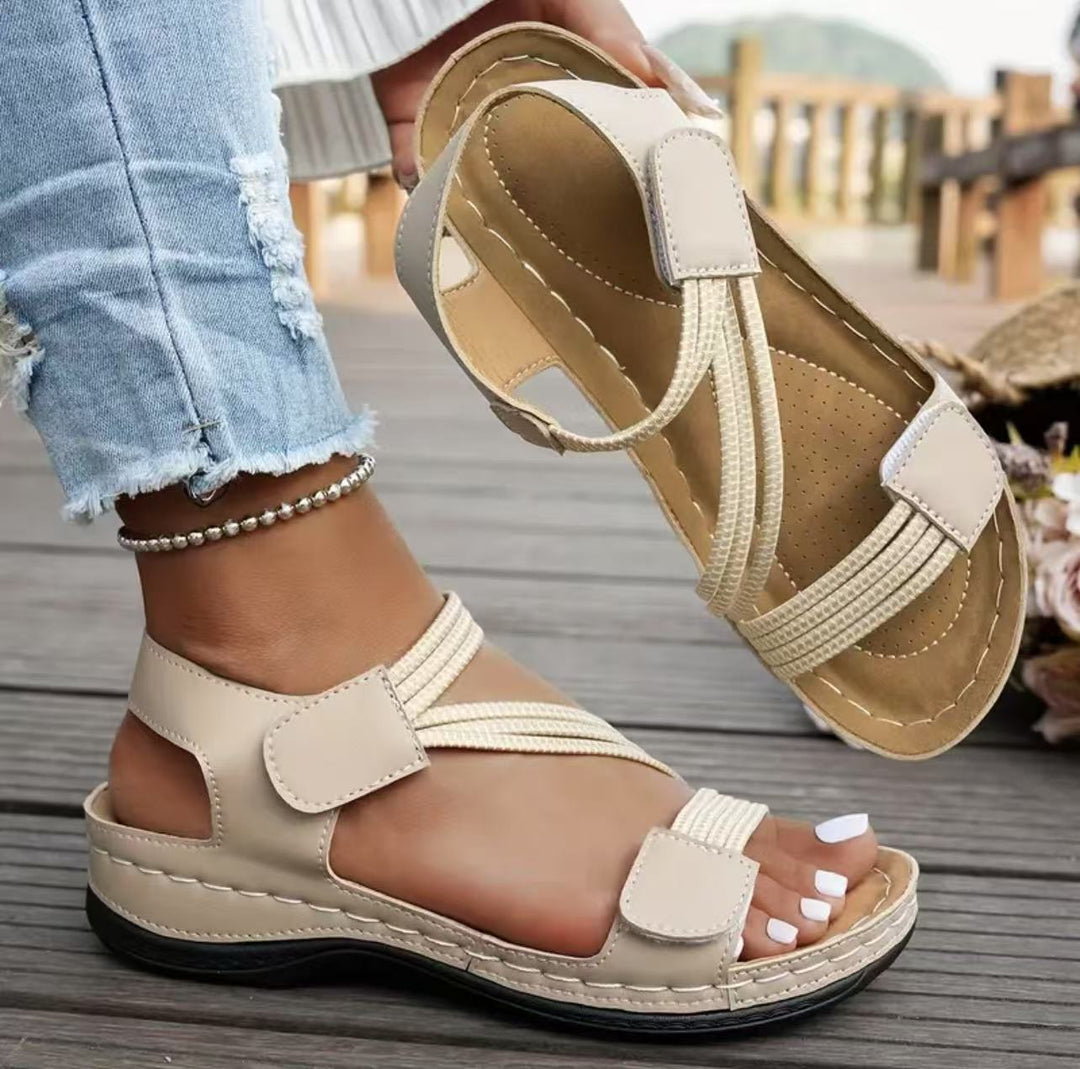 Women's Lightweight Walking Sandals – Breathable Hook-and-Loop Comfort Shoes