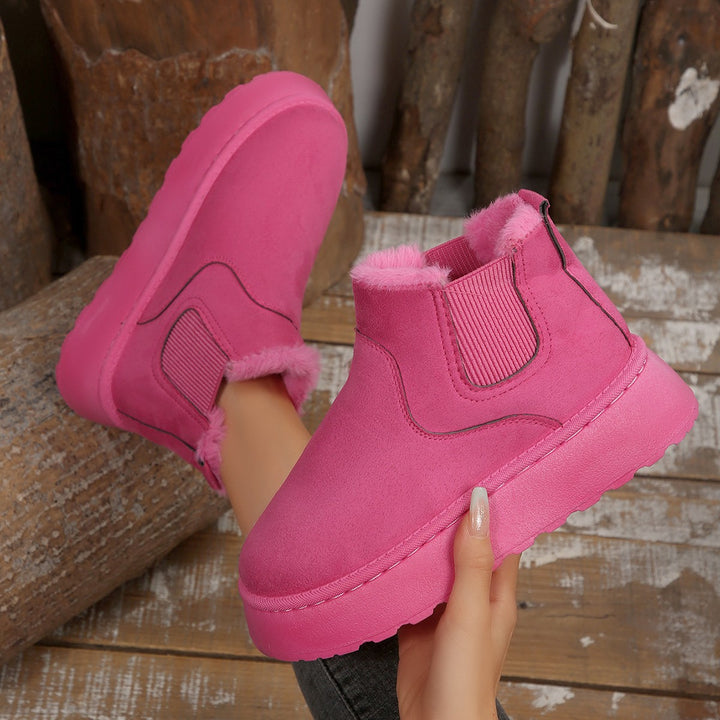 Women's Warm Thick-Sole Boots – Comfortable Non-Slip Winter Footwear