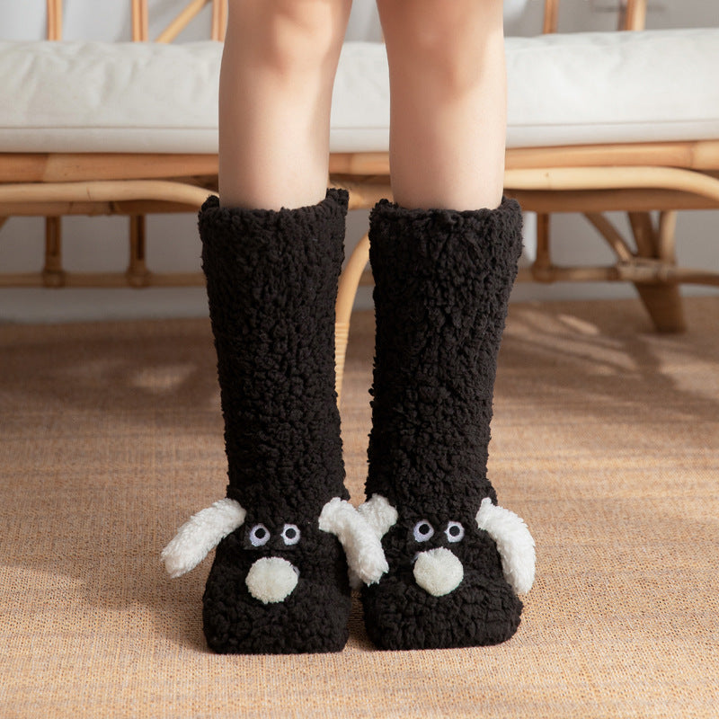 Women's Warm Winter Slipper Socks – Soft Fuzzy Lining & Non-Slip Sole