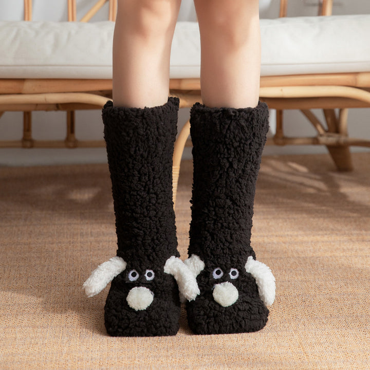 Women's Warm Winter Slipper Socks – Soft Fuzzy Lining & Non-Slip Sole