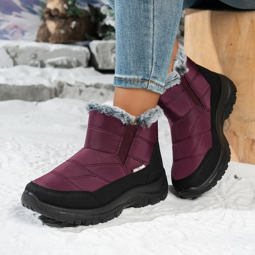 Women's Warm Winter Snow Boots – Warm Waterproof Non-Slip Boots for Cold Weather