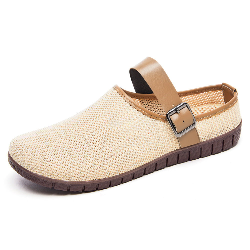 Women's Breathable Knit Slip-On Flats – Lightweight Summer Comfort Shoes