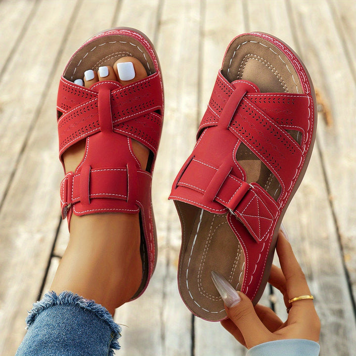 Women's Comfortable Low Heel Sandals – Easy Slip-On Summer Shoes