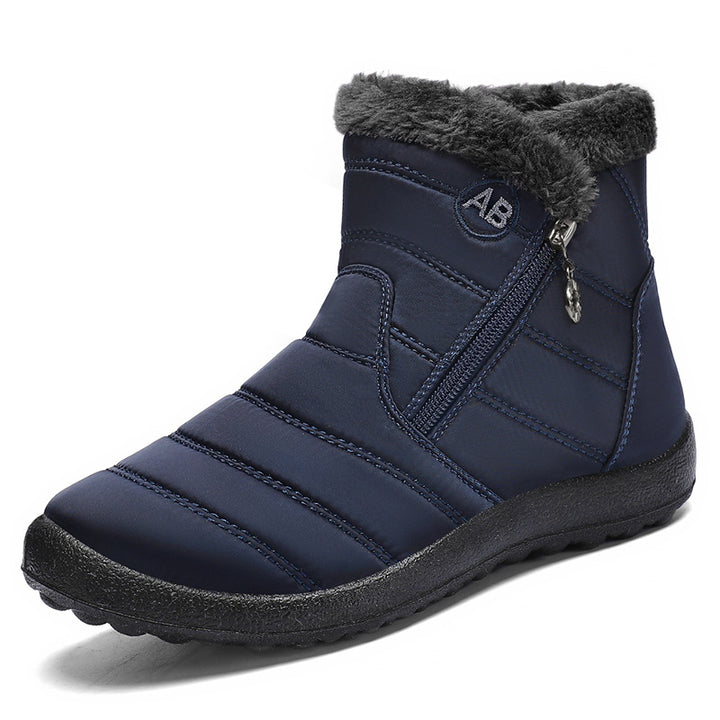 Women's Warm Winter Ankle Boots – Waterproof, Non-Slip Boots with Soft Fuzzy Collar