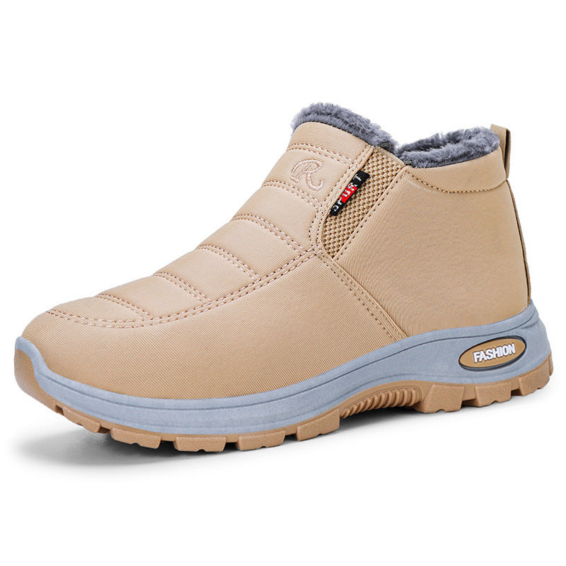 Women's Warm Fur-Lined Waterproof Ankle Snow Booties-Outdoor Comfortable Classic Winter Footwear