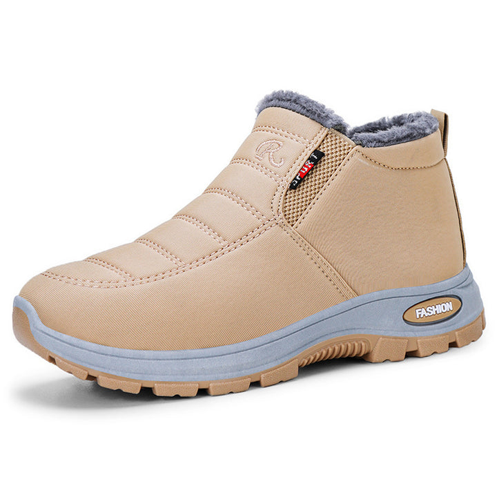 Women's Warm Fur-Lined Waterproof Ankle Snow Booties-Outdoor Comfortable Classic Winter Footwear