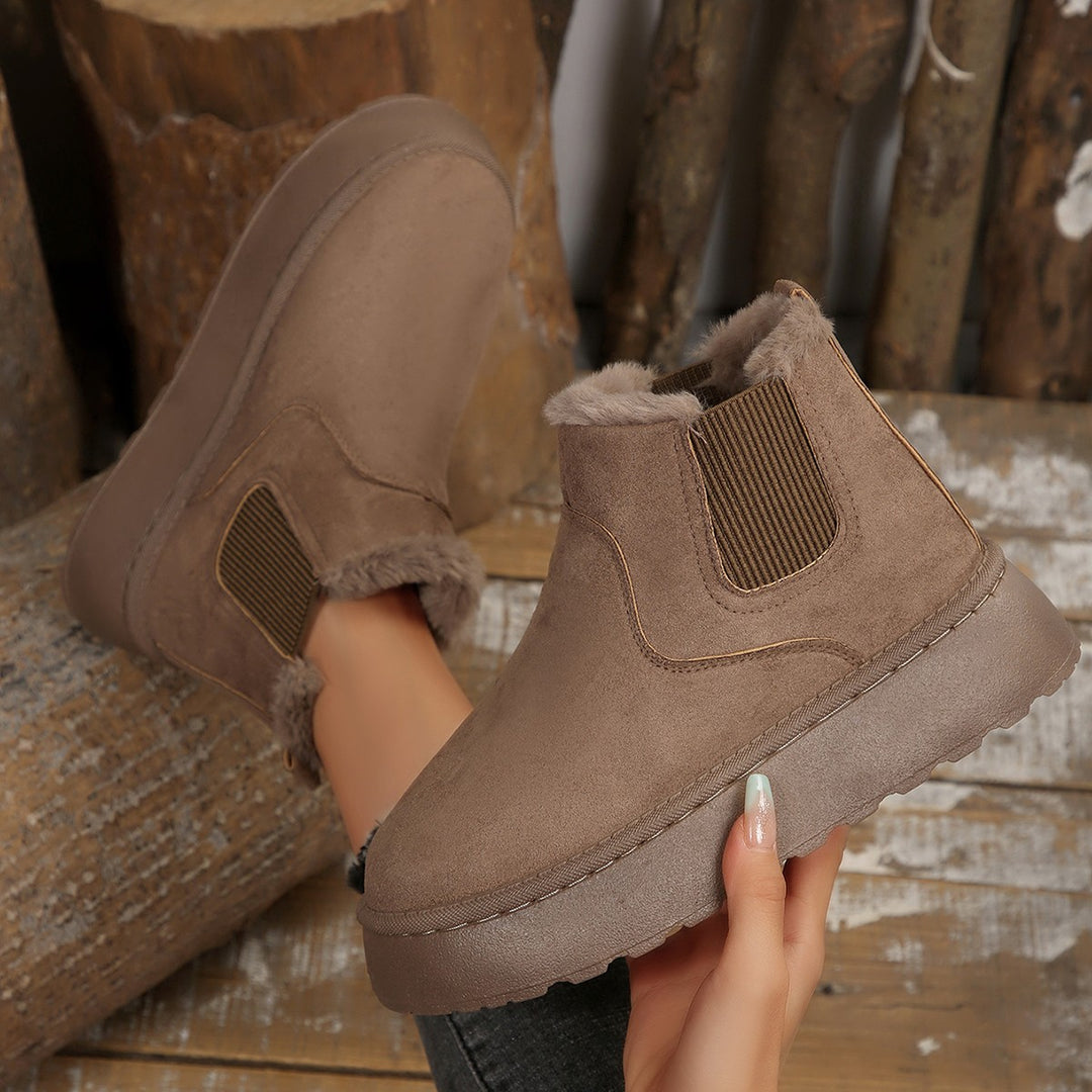 Women's Warm Thick-Sole Boots – Comfortable Non-Slip Winter Footwear