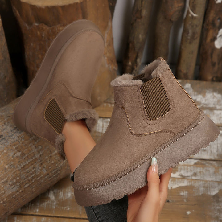 Women's Warm Thick-Sole Boots – Comfortable Non-Slip Winter Footwear