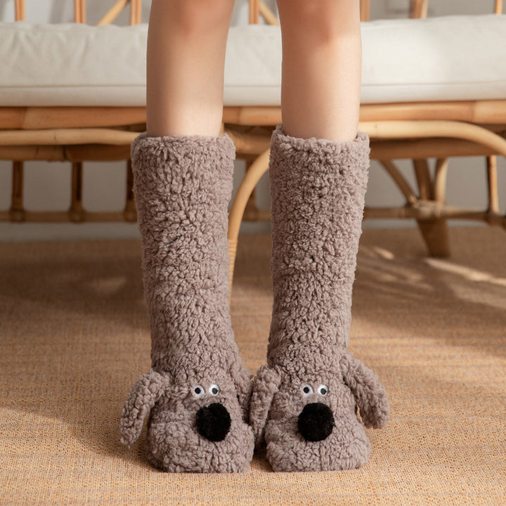 Women's Warm Winter Slipper Socks – Soft Fuzzy Lining & Non-Slip Sole