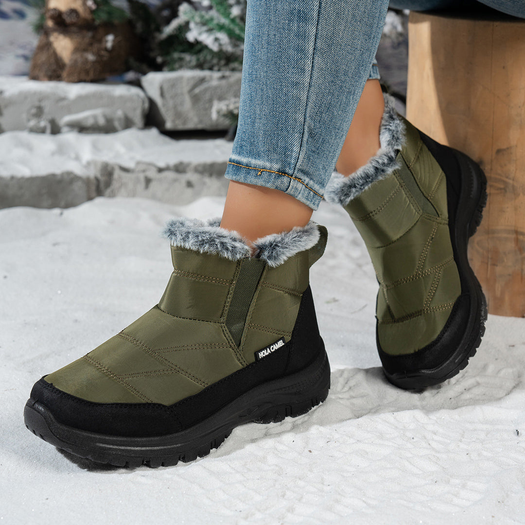 Women's Warm Winter Snow Boots – Warm Waterproof Non-Slip Boots for Cold Weather