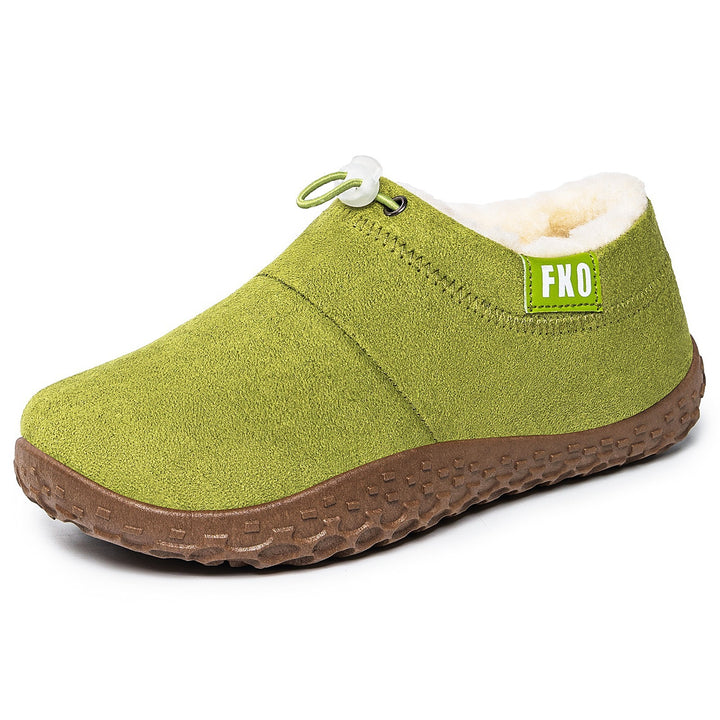 Women's Warm Plush-Lined Mules – Warm, Comfortable & Non-Slip Winter Shoes