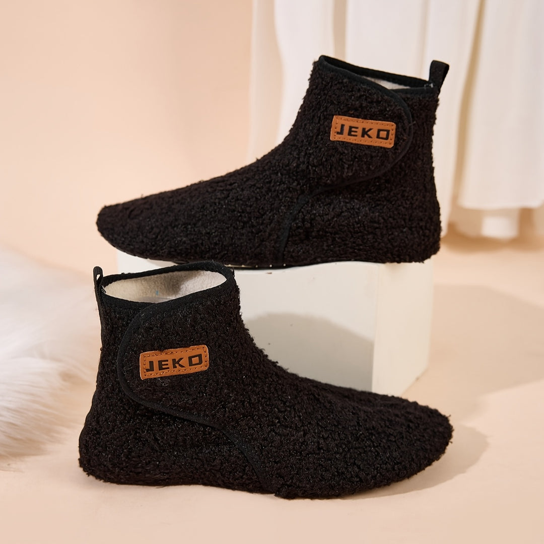 Women's Cozy Fleece Slippers – Warm, Lightweight High-Top Slip-On House Shoes with Non-Slip Sole
