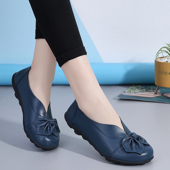 Women's Comfortable Bow Loafers – Lightweight Slip-On Casual Flats for Everyday Wear