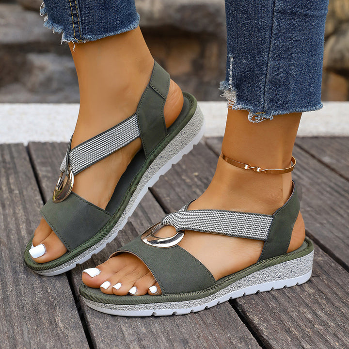 Women's Summer Comfort Sandals– Lightweight Cross Strap Walking Shoes