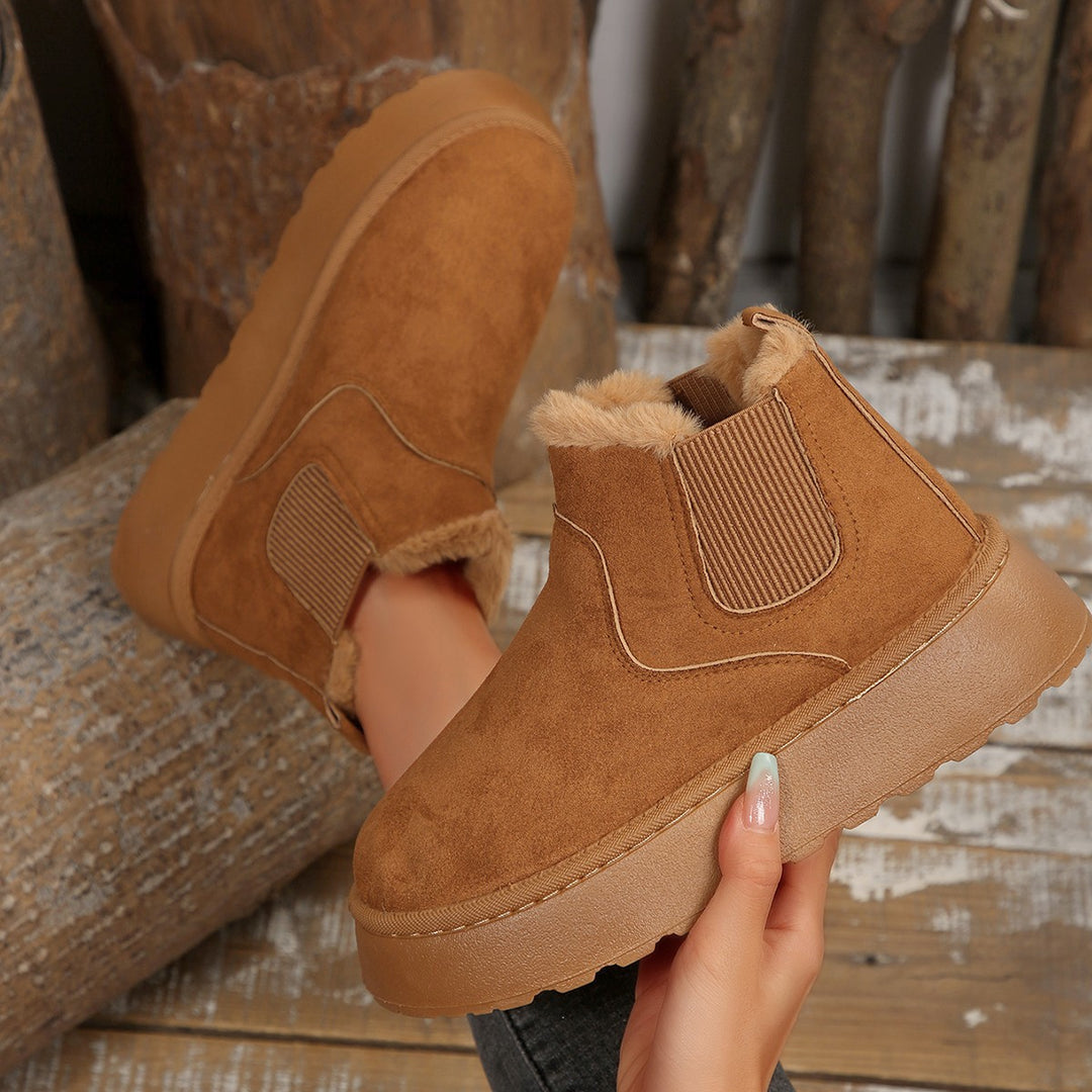 Women's Warm Thick-Sole Boots – Comfortable Non-Slip Winter Footwear