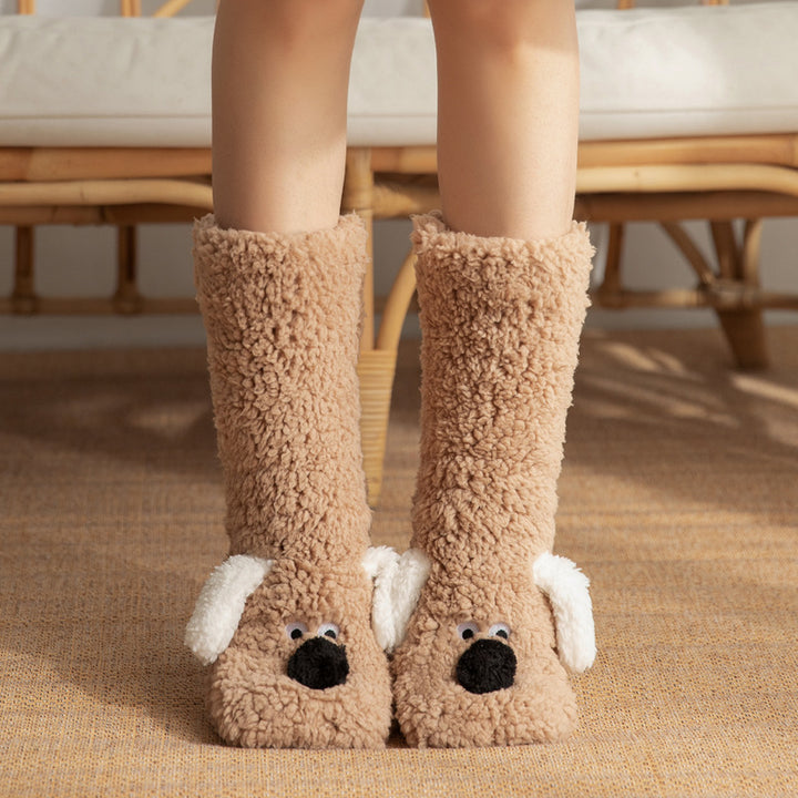 Women's Warm Winter Slipper Socks – Soft Fuzzy Lining & Non-Slip Sole