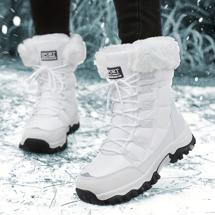 Women's Waterproof Fur-Lined Winter Snow Boots – Anti-Slip, Warm, All-Weather Outdoor Cold-Protection Footwear