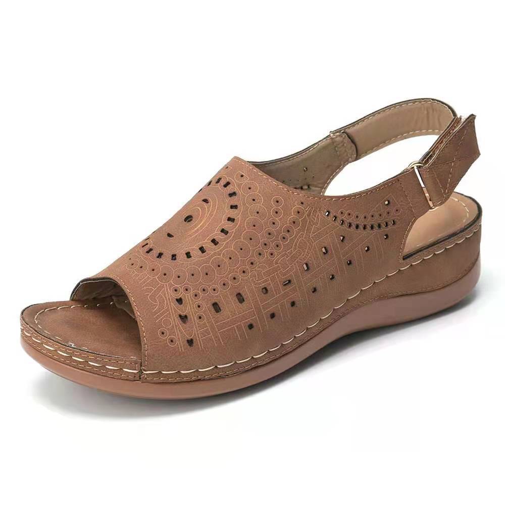 Breathable Hollow-Out Summer Sandals for Women – Comfortable Non-Slip Walking Shoes