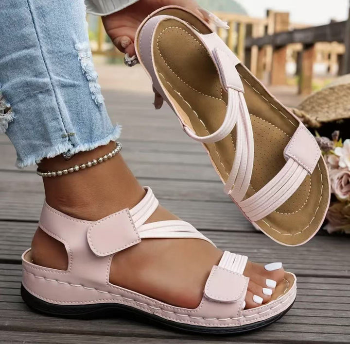 Women's Lightweight Walking Sandals – Breathable Hook-and-Loop Comfort Shoes