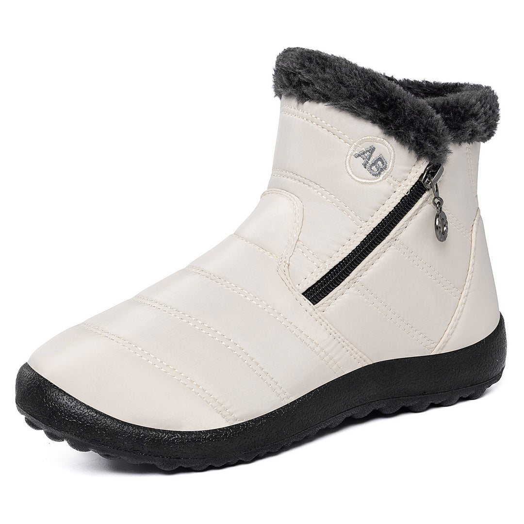 Women's Warm Winter Ankle Boots – Waterproof, Non-Slip Boots with Soft Fuzzy Collar