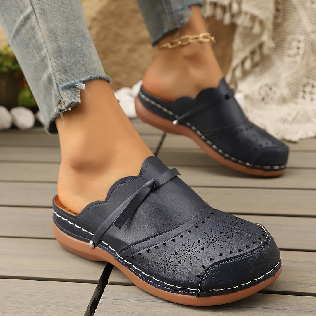 Women's Bow Comfort Clogs – Easy Slip-On Summer Sandals